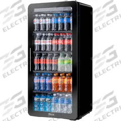 TRUE REFRIGERATION Refrigerated Merchandiser: 53 3/8 in x 24 7/8 in x 22 7/8 in, Black, Curved Glass (MPN CVM-11-HC~EGC01). Key specifications — attr1277723: TRUE REFRIGERATION; attr1277683: R-290; attr1277691: No; attr1277694: Black; attr1280716: Curved Glass; attr1280729: CVM.