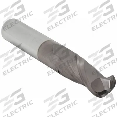 APPROVED VENDOR Ball End Mill: Carbide, TiCN Coated, 2 Flute, 1/4" Mill Dia, 1-1/8" LOC - General Purpose Carbide Ball End Mills