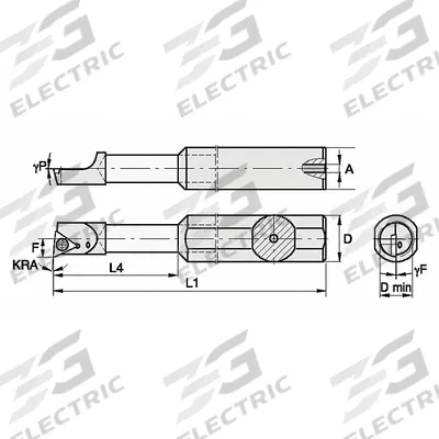 WIDIA Indexable Boring Bar: FCBI2505001255R (MPN 2829857) - Indexable Boring Bars
