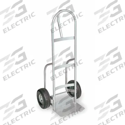 Dayton General Purpose Hand Truck: 400 lb, Single-Loop, Silver, Aluminum, Pneumatic - Corrosion-Resistant Hand Trucks