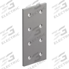 Rectangular Flat Plate: Rectangular Flat Plate, 25 Series, 4 mm x 50 mm x 100 mm, 8 Holes, Silver (MPN 25-4165). Key specifications — Material: Aluminum; Brand: 80/20; Finish: Anodized.