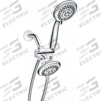 EZ-FLO Fixed and Handheld Showerhead: Chrome Finish, 4 in Fixed Showerhead Wd, Multi Function (MPN EZ-15145). Key specifications — Brand: EZ-FLO; Showerhead Spray Patterns: Multi; Trim Finish: Chrome.