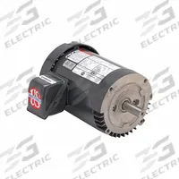 U.S. MOTORS Motor: Rigid Base Mount, Totally Enclosed Fan Cooled, 1/3 hp, 208-230/460V AC, 3,450 RPM (MPN T13S1ACR). Key specifications — Brand: U.S. MOTORS; Nameplate Voltage @ 60 Hz: 208-230/460V AC; Full Load Current @ 60 Hz: 1.7-1.8/0.9 A; Nameplate RPM @ 60 Hz: 3,450 RPM; Motor Enclosure: TEFC.