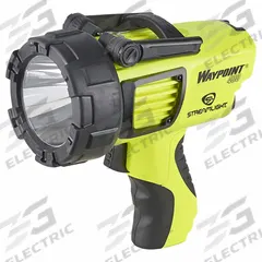Waterproof Spotlight: Rechargeable, 1,400 lm Max., 3.25 hr Run Time at Max. Brightness, Spot Beam (MPN 44910). Key specifications — Brand: STREAMLIGHT; Battery Requirements - Broad: Includes Rechargeable.