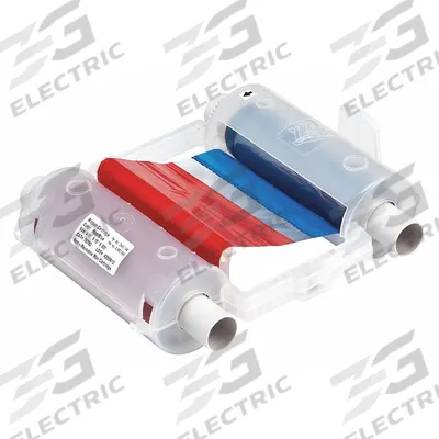 BRADY Two-Color Printer Ribbon: 4 7/64 in x 200 ft, Blue/Red, Resin, R10000 - Brady Two-Color Ribbons