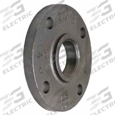 ANVIL Metal Pipe Flange: 1 1/2 in, Female NPT Threaded, Cast Iron, Flat Flange - Threaded Steel & Iron Pipe Flanges