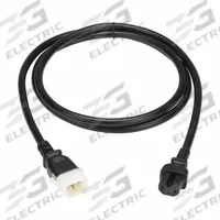 EATON Power Cord: 6 ft Lg, 3/14, Non-NEMA Plug, C14 Plug, Non-NEMA Receptacle, C15 Receptacle, SJT (MPN P018-E06). Key specifications — Brand: EATON; Jacket Material: PVC.