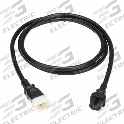 EATON Power Cord: 6 ft Lg, 3/14, Non-NEMA Plug, C14 Plug, Non-NEMA Receptacle - Electronic Equipment Power Cords
