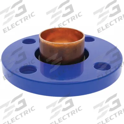 NIBCO Sweat Fitting Adapter: 2 in CTS x 2 in Pipe, Cup x Flange, Wrot Copper (MPN 9405505) - Low-Lead Cast Copper & Bronze Tube Flanges