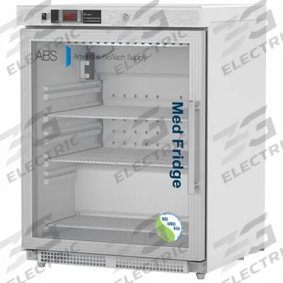 AMERICAN BIOTECH SUPPLY Pharmacy Refrigerator: 4.6 cu ft, Undercounter, 1°C to 10°C - Pharmacy & Vaccine Refrigerators
