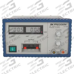 B&K PRECISION DC Power Supply: Digital DC, 4.9 in H x 8.5 in W x 5.5 in D, 2 Displays, Not Certified (MPN 1670A). Key specifications — Line Regulation Current: 0.4% + 10 mA; Load Regulation Voltage: 0.05% + 10 mV; Calibration Certificate Type: Not Certified; Manufacturer Part Number: 1670A; Brand: B&K PRECISION; Includes: AC Power Cord; Line Regulation Voltage: 0.05% + 10mV; Load Regulation Current: 0.4% + 10mA.
