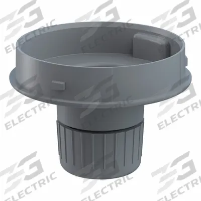 EVOSIGNAL Adapter: EvoSIGNAL Series, Gray, 85 mm Overall Wd, 85 mm Overall Lg - Threaded-Mount Warning Light Bases