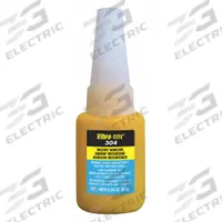 VIBRA-TITE Instant Adhesive: 304, Gen Purpose, 0.33 fl oz, Bottle, Clear, Thin Liquid, No VOC (MPN 30410). Key specifications — Series: 304; Standards: A-A-3097 Type II Class 2; Primary Applications: General Purpose; Materials Bonded: Rubber; Brand: VIBRA-TITE; Secondary Compatible Materials: Rubber.