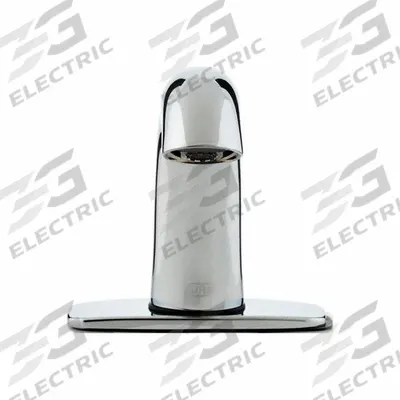 ZURN Sensor Faucet: Serio Series, Brass, Polished Chrome Finish, Centerset, Hydropower - Single-Post Sensor Bathroom Faucets