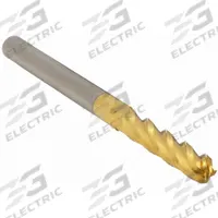 APPROVED VENDOR Ball End Mill: Carbide, TiN Coated, 4 Flute, 3/8" Mill Dia, 1-1/2" LOC, 6" OAL (MPN 229-001048)