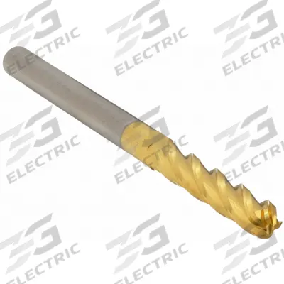 APPROVED VENDOR Ball End Mill: Carbide, TiN Coated, 4 Flute, 3/8" Mill Dia, 1-1/2" LOC - General Purpose Carbide Ball End Mills