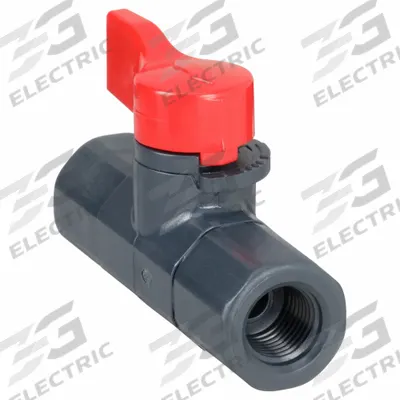ASAHI Manual Two-Way Ball Valve: 1/4 in, PVC, Straight, 150 psi Max. Pressure (CWP) - PVC Ball Valves