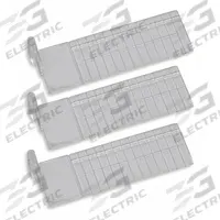 METRO Drawer Divider Kit for Medical Carts: 2 1/2 in Overall Ht, 1/2 in Overall Wd, Clear, 3 PK (MPN MBA114). Key specifications — Color: Clear; Material: Styrene Acrylonitrile; Includes: (3) Short Dividers; Brand: METRO.