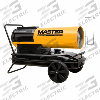 MASTER Portable Oil and Kerosene Torpedo Heater: Wheeled Mounted - Direct-Fired Portable Oil & Kerosene Torpedo Heaters
