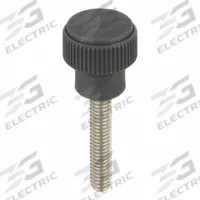 Hand Knob: Knurled, Plastic w/ SS Thread, 5/16"-18 Thread, 40 mm Thread Lg, 26 mm Dia, Gray (MPN K0247.02A3X40). Key specifications — Brand: KIPP; Color: Gray.