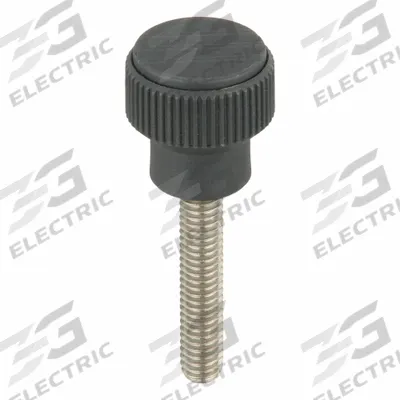 KIPP Hand Knob: Knurled, Plastic w/ SS Thread, 5/16"-18 Thread, 40 mm Thread Lg - Knurled Knobs with Threaded Stud