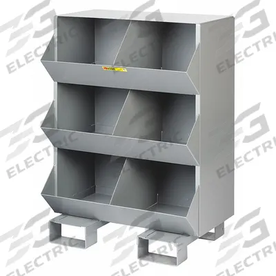 LITTLE GIANT Stationary Storage Bins: 32 in x 20 in x 42 in, Pallet, 6 Compartments - Stationary Stacking Bin Units