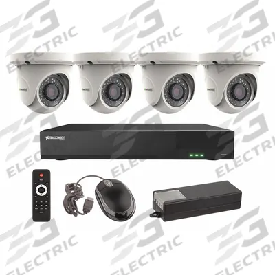 VITEK Video Surveillance Digital Systems: Turret, 4 Cameras Included, 2.8 mm Max Focal Lg - Video Surveillance Digital Systems w/ Cameras