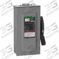 SCHNEIDER Safety Switch: Fusible, 100 A, Three Phase, 240V AC, Galvanized Steel, Indoor/Outdoor (MPN VH323NRB). Key specifications — Brand: SCHNEIDER.