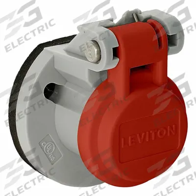 LEVITON Lift Cover: Red, Compatible with Series 15 - Lift Covers for Single-Pole Receptacles