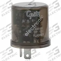GROTE Automotive Flasher: 12V DC, 60 to 120, 1 Terminals, Flasher Relay, 20 A Current Rating (MPN 44810). Key specifications — Brand: GROTE; Compatible Product Type: Vintage Cars and Trucks; Product Type: Flasher Relay; Voltage Rating: 12V DC; Flash Rate per Minute: 60 to 120.