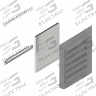 HAMMOND Replacement Filters: Aluminum, 4.56 in Overall Ht, 8 in Overall Wd