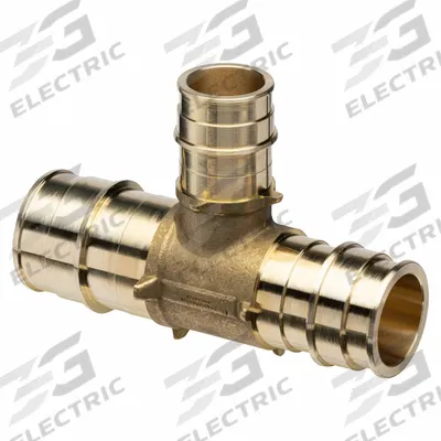 ZURN Barbed Tee: Brass, Expansion, 1 1/2 in ID, 1 1/4 in ID - Expansion Brass Barbed Tube Fittings