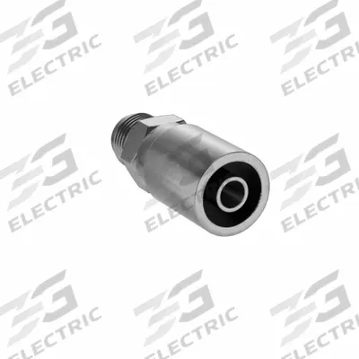 Parker Hydraulic Crimp Fitting: Steel x Steel, Straight, -6 For Hose Dash Size - Parker Crimp Hydraulic Hose Fittings with JIC Connection
