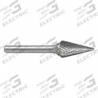 SGS PRO Carbide Bur: Pointed-End Cone, SM-43, Double Cut, 1/8" x 5/8" Head, 1/8" Shank (MPN 15728). Key specifications — Trade Number: SM-43; Brand: SGS PRO.