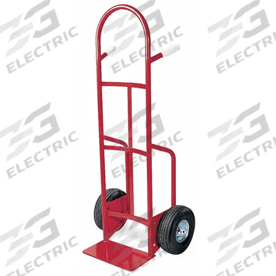 Dayton General Purpose Hand Truck: 650 lb, Dual-Pin Handle, Red, Steel, Pneumatic - General Purpose Hand Trucks