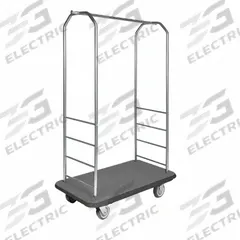 CSL Bellman Cart: 1 in Frame Dia, 43 in Overall Lg, 23 in Overall Dp, 72 1/2 in Overall Ht, Gray (MPN 2099BK-040-GRY). Key specifications — Brand: CSL; Frame Finish: Stainless Steel; Product Type: Bellman Cart; Caster Type: Polyurethane Swivel Casters.