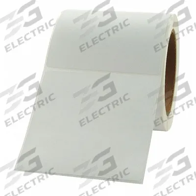 APPROVED VENDOR Printer Label: 4 in Label Wd, 4 in Label Ht, White, 3 in Core Dia. - Industrial Direct Thermal Labels