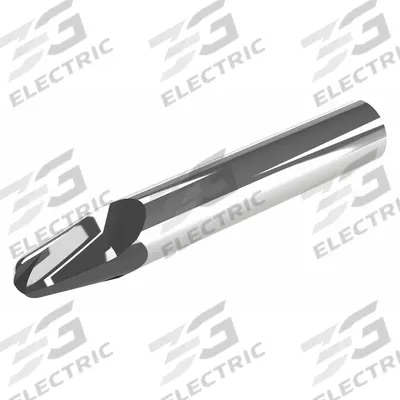 MICRO 100 Runner Cutter: Carbide, 2 Flute, 20°, 1/32" Rad, 0.383 in Flute Lg - Carbide Runner Cutters