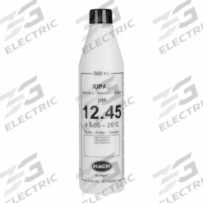 HACH Buffer Standard Solution: 500 mL Volume, Liquid, Bottle, Buffer, S11M008 - pH Buffers
