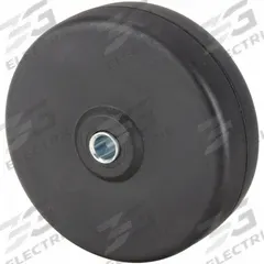 APPROVED VENDOR Caster Wheel: 4 in Wheel Dia., 1 1/4 in Wheel Wd, Rubber, 255 lb Load Rating, Rubber (MPN P-HR-040X013/038D). Key specifications — Wheel Core Material: Rubber; Wheel/Tread Color: Black; Brand: APPROVED VENDOR.