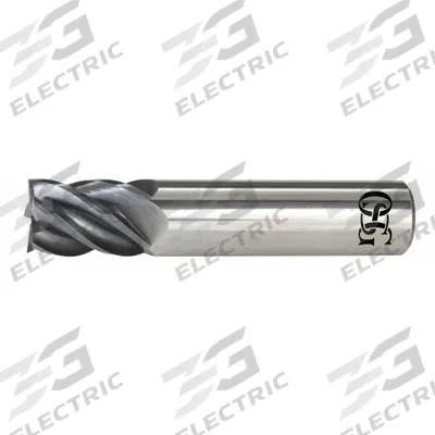 OSG Square End Mill: Carbide, EXO Coated, 5 Flute, 5/32" Mill Dia, 15/64" LOC - Fast-Cutting Carbide Square End Mills for Stainless Steel & Super Alloys