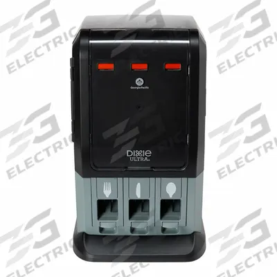 DIXIE Cutlery Dispenser Stand: Lever, Countertop/Stand/Wall, 17 1/2 in Ht, 11 3/8 in Dp - Series O Mini Cutlery Dispensers