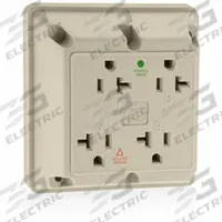 LEVITON Receptacle: Quad, 5-20, Ivory, 125V AC, 20 A, 2 Pole / 3 Wire (MPN 21254-IGI)
