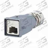 METZ CONNECT Plug Housing: Plug Housing, 1 Ports, Metal, IP65/IP6X/IPX7, -40°F to 158°F, Gray, Plug (MPN 1401065000ME). Key specifications — Brand: METZ CONNECT; IP Rating: IP65; Product Type: Plug Housing; Color: Gray; Material: Metal; Compatible Inserts: E-DAT Industry RJ45 Field Plug Insert; Housing Type: Plug.