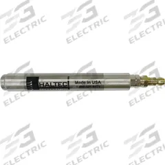HALTEC Air Chuck: Heavy-Duty Tire Chucks, Straight Lock-On, Single Head, 200 psi Max Op Air Pressure (MPN ES-313). Key specifications — Material: Aluminum; Thread Standard: NPT; Thread Size: 1/4"-18; Color: Black; Brand: HALTEC.