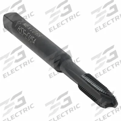CLEVELAND Spiral Point Tap: M6x1 Metric, 6H, 3 Flute, Plug Chamfer, Black Oxide Cobalt (MPN C86238) - Spiral-Point Taps for Steel & Stainless Steel