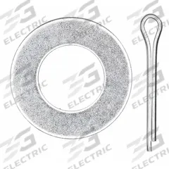 DAYTON Wheel Hardware Kit: Steel, (2) Washers/Cotter Pin/Spacer, Silver, WHK-042. Key specifications — Compatible Grainger Part Number: 4W326; Manufacturer Part Number: WHK-042; Accessory Type: Hardware Kit.