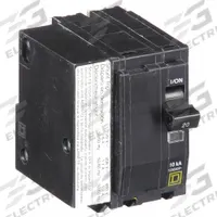 SQUARE D Miniature Circuit Breaker: 20 A, 120/240V AC, Single Phase, 10kA at 120/240V AC, 2 Poles (MPN QO2201021). Key specifications — Phase: Single; Amps: 20 A; AC Voltage Rating: 120/240V AC; Max. AIR Rating: 10kA at 120/240V AC; For Use With: QO Load Centers and NQ Panelboards; Brand: SQUARE D.