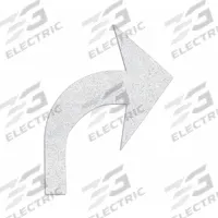 RAE Preformed Thermoplastic Pavement Markings: Right Turn Arrow, White, 8 ft Lg, 6 1/8 ft Wd, Whites (MPN PR-TH-3546). Key specifications — Legend: Right Turn Arrow; Brand: RAE; Color: White; Adhesion Method: Hand Torch; Material: Thermoplastic.