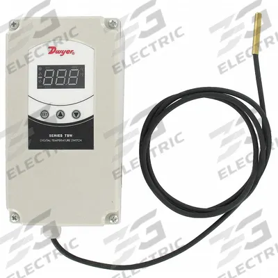 Dwyer Temperature Controller: TSW, Thermistor, On/Off Action, 12 to 24V AC/DC - Temperature Controllers